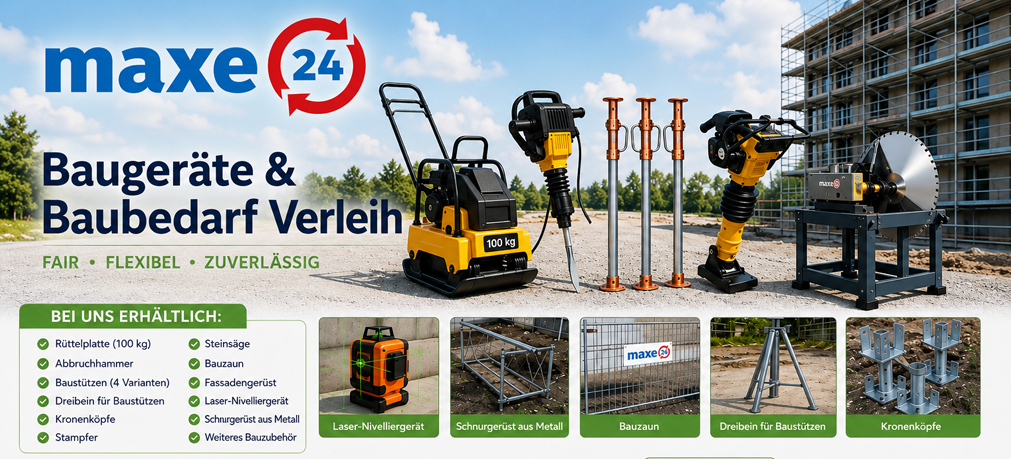 Baugeräte & Baubedarf Verleih